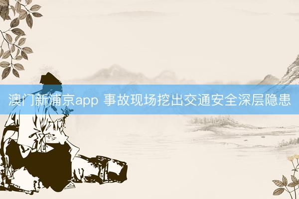 澳门新浦京app 事故现场挖出交通安全深层隐患