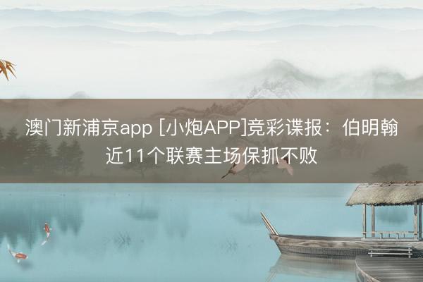 澳门新浦京app [小炮APP]竞彩谍报：伯明翰近11个联赛主场保抓不败
