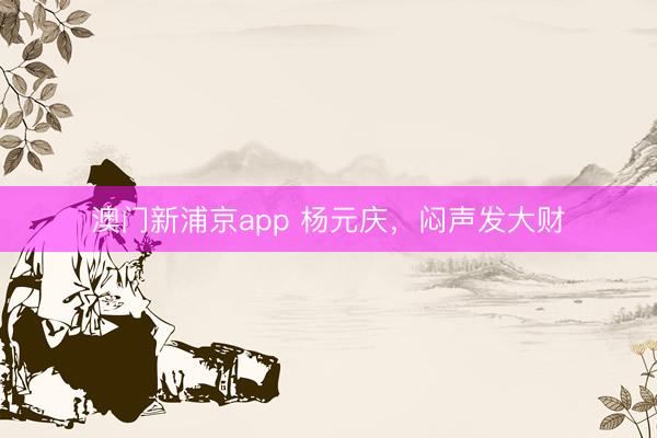 澳门新浦京app 杨元庆，闷声发大财