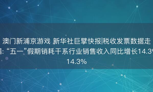 澳门新浦京游戏 新华社巨擘快报|税收发票数据走漏: “五一”假期销耗干系行业销售收入同比增长14.3%